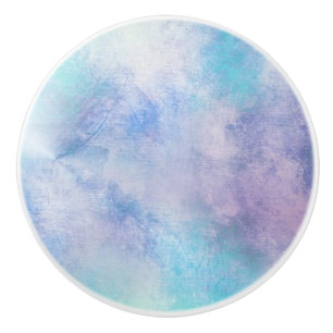 BLUE & PURPLE CLOUD DESIGN ON A CERAMIC KNOB