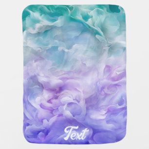 Blue & purple cloud swirl baby blanket