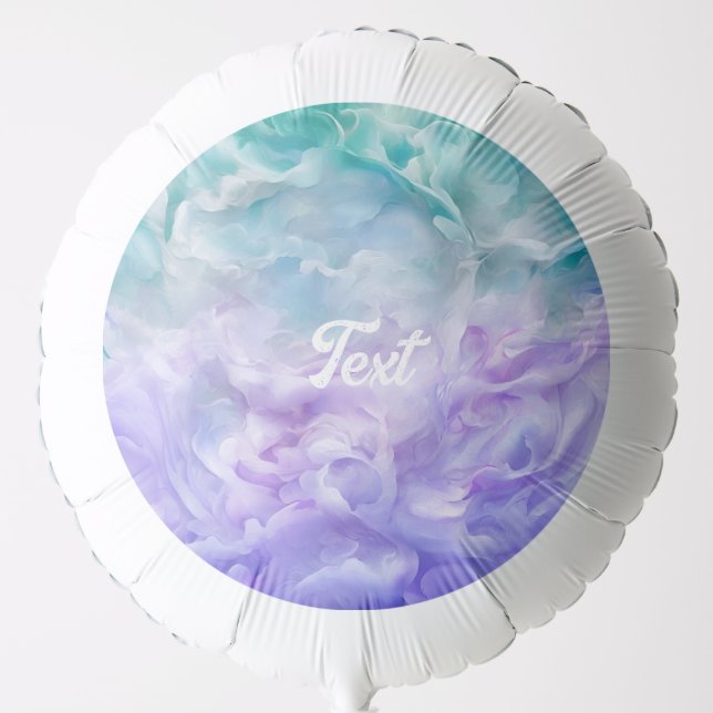 Blue & purple cloud swirl balloon (Front)
