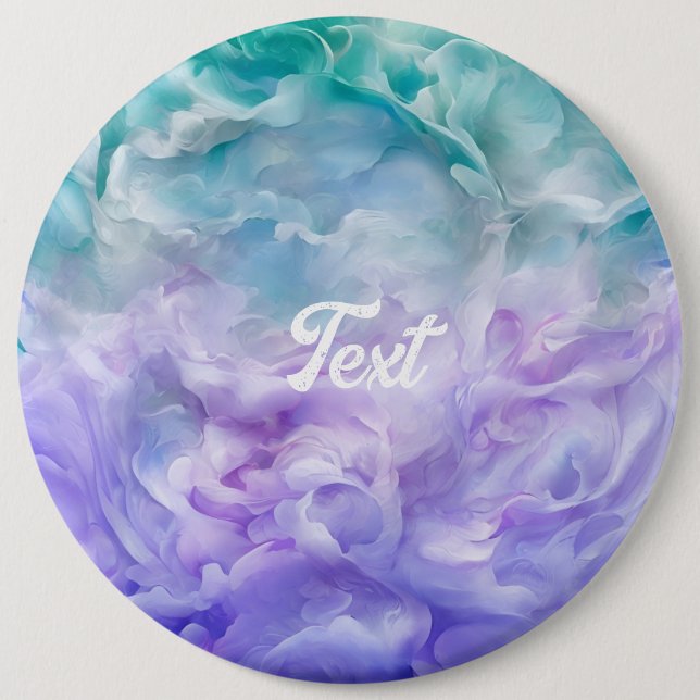 Blue & purple cloud swirl button (Front)