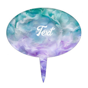 Blue & purple cloud swirl cake topper