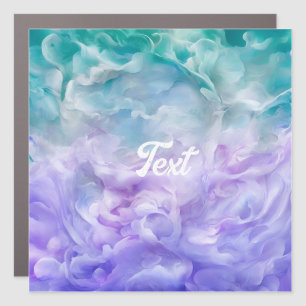 Blue & purple cloud swirl car magnet
