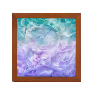Blue & purple cloud swirl desk organizer