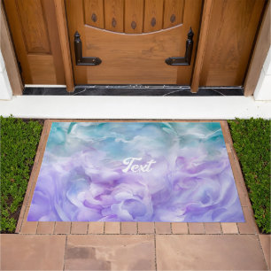 Blue & purple cloud swirl doormat