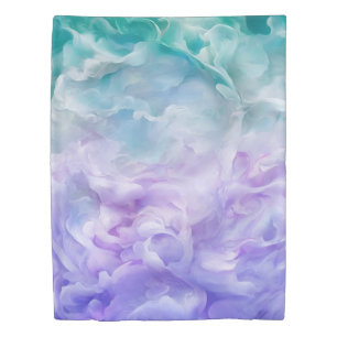 Blue & purple cloud swirl duvet cover