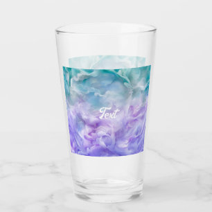 Blue & purple cloud swirl glass