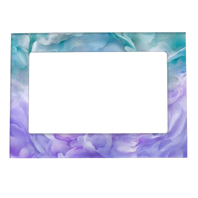 Blue & purple cloud swirl magnetic frame (Front)