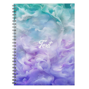 Blue & purple cloud swirl notebook