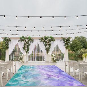 Blue & purple cloud swirl outdoor rug