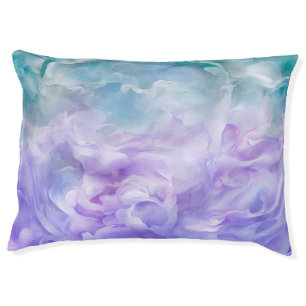 Blue & purple cloud swirl pet bed