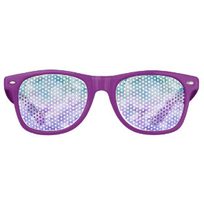 Blue & purple cloud swirl retro sunglasses