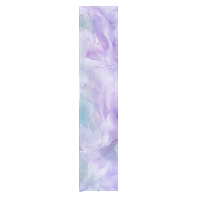 Blue & purple cloud swirl short table runner (Front)