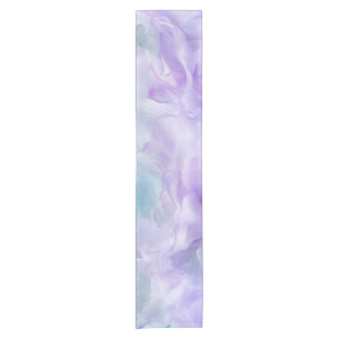 Blue & purple cloud swirl short table runner