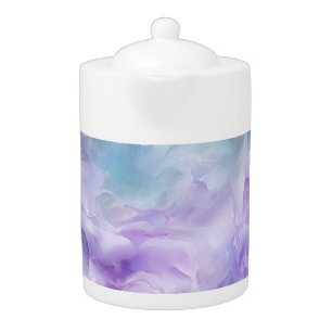 Blue & purple cloud swirl teapot