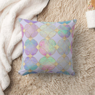 blue purple colorful throw pillow