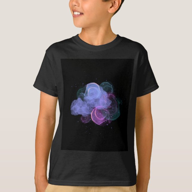 Blue Purple Colorful Watercolor T-shirt (Front)