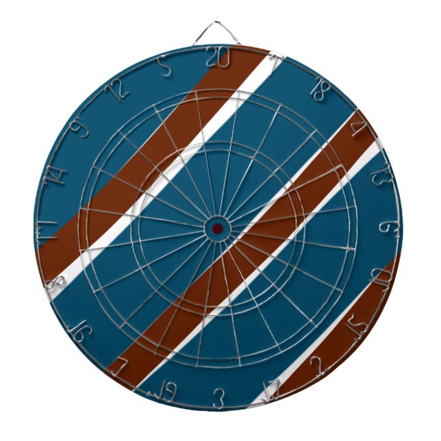 Blue purple curvy shapeslines wavy pattern design  dart board (Front)