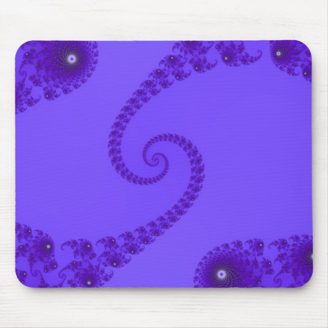 Blue Purple Double Spiral Mousepad (Front)
