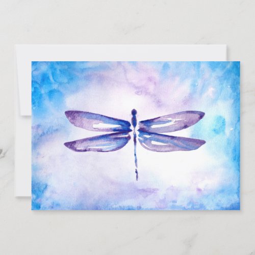 Blue  Purple Dragonfly Wedding Invitations