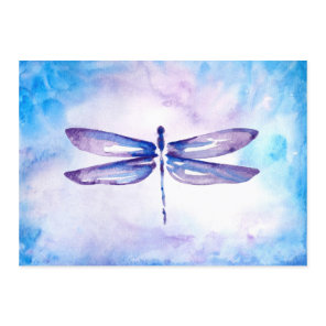 Blue & Purple Dragonfly Wedding Invitations