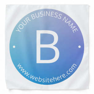 Blue & Purple Fading Ombre with Editable Text Bandana