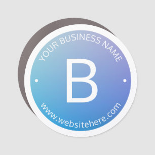 Blue & Purple Fading Ombre with Editable Text Car Magnet