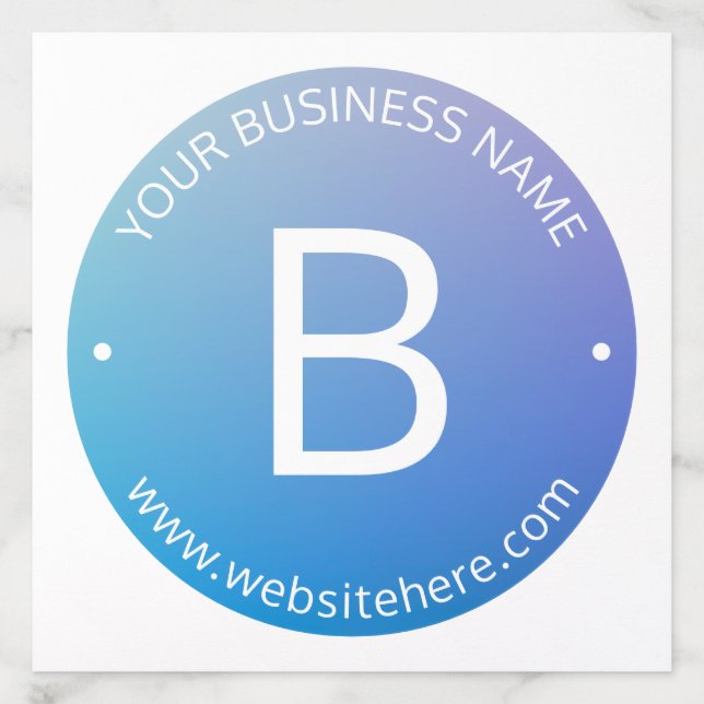 Blue & Purple Fading Ombre with Editable Text Envelope Liner (Design)