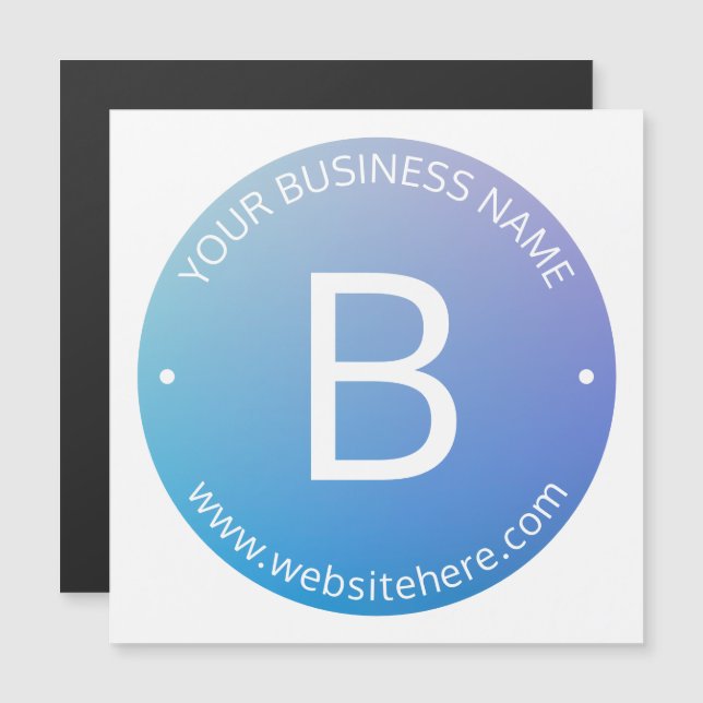 Blue & Purple Fading Ombre with Editable Text Magnetic Invitation (Front/Back)