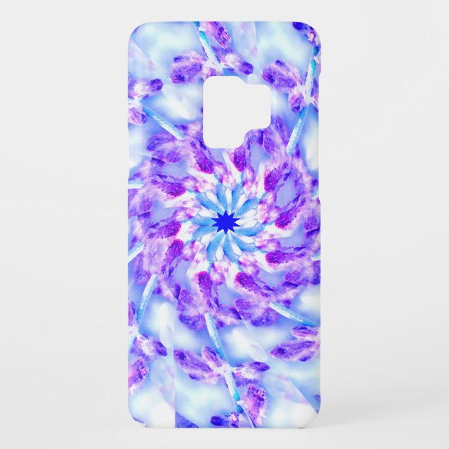 Blue Purple Floral Mandala Pattern Galaxy S9 Case