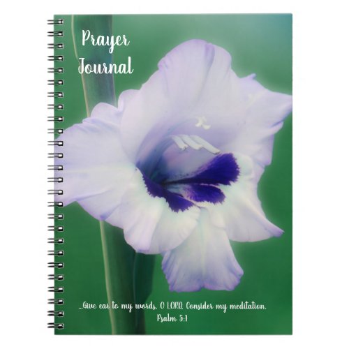 Blue Purple Flower Art Bible Verse Journal