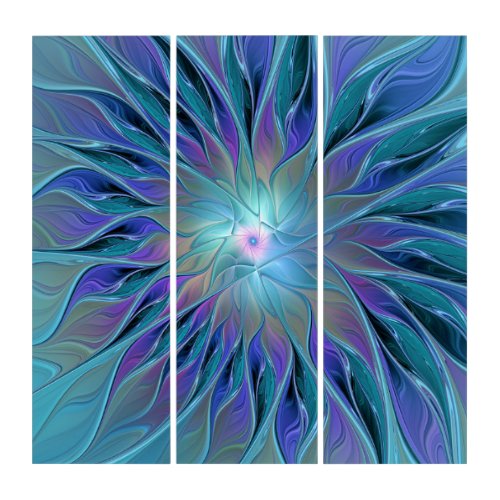 Blue Purple Flower Dream Abstract Fractal Art
