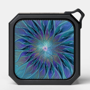 Blue Purple Flower Dream Abstract Fractal Art Bluetooth Speaker