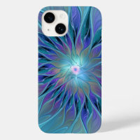 Blue Purple Flower Dream Abstract Fractal Art