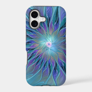 Blue Purple Flower Dream Abstract Fractal Art iPhone 17 Case