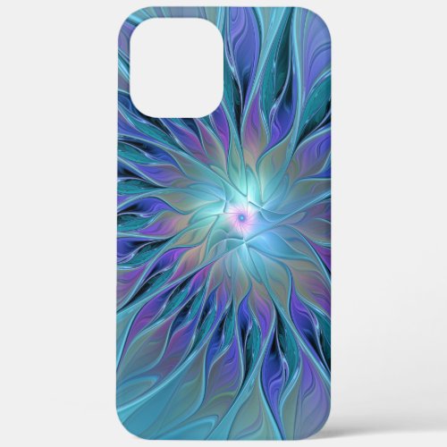 Blue Purple Flower Dream Abstract Fractal Art iPhone 12 Pro Max Case