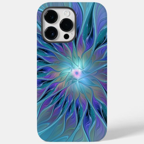 Blue Purple Flower Dream Abstract Fractal Art Case_Mate iPhone 14 Pro Max Case