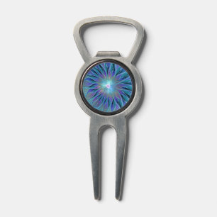 Blue Purple Flower Dream Abstract Fractal Art Divot Tool