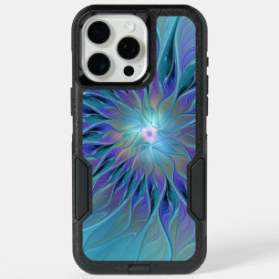 Blue Purple Flower Dream Abstract Fractal Art iPhone 15 Pro Max Case