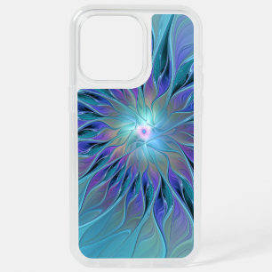 Blue Purple Flower Dream Abstract Fractal Art iPhone 15 Pro Max Case