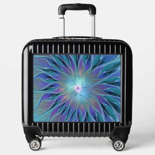 Blue Purple Flower Dream Abstract Fractal Art Luggage