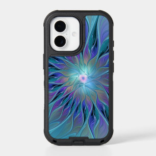Blue Purple Flower Dream Abstract Fractal Art iPhone 17 Case