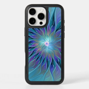 Blue Purple Flower Dream Abstract Fractal Art iPhone 16 Pro Max Case