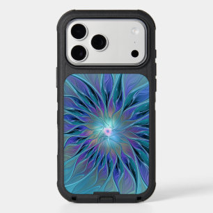 Blue Purple Flower Dream Abstract Fractal Art iPhone 17 Pro Max Case