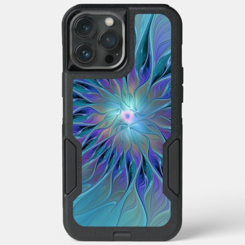 Blue Purple Flower Dream Abstract Fractal Art iPhone 13 Pro Max Case