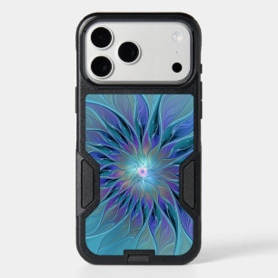 Blue Purple Flower Dream Abstract Fractal Art iPhone 17 Pro Max Case