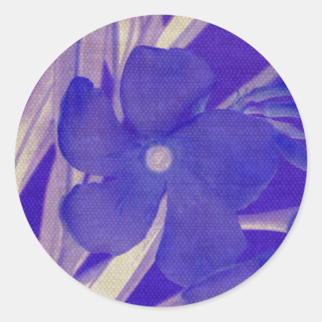 Blue Purple Flower Sticker (Front)