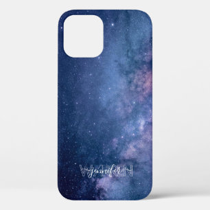 Blue Purple Galaxy iPhone 12 Case