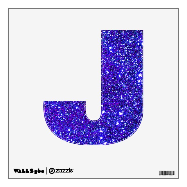 Blue-Purple Glitter Sparkle Wall Decal Letter Abcs (Front)