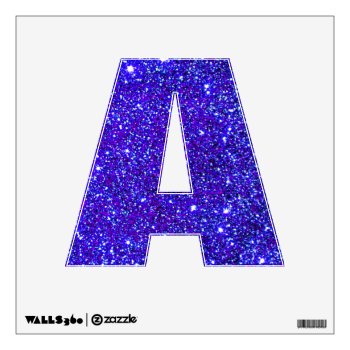 Blue-purple Glitter Sparkle Wall Decal Letter Abcs by CricketDiane at Zazzle
