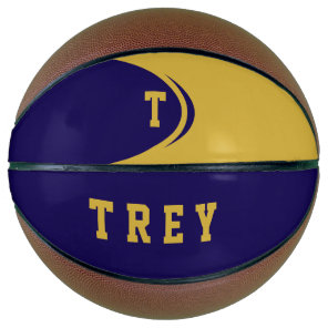 Blue Purple Gold Personalized Basketball